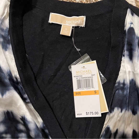 MK Small Blue Tie Dye Cadigan gold details - Picture 2 of 7